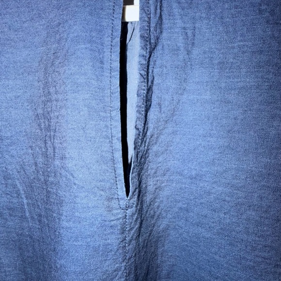 Westport Plus Size 14 W Blue Dress with Ivory Floral Embroidered Detail - Picture 2 of 8